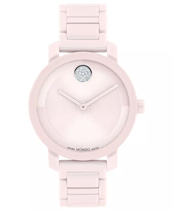 

Женские часы Swiss Bold Evolution 2.0 Blush с керамическим браслетом, 34 мм Movado, розовый