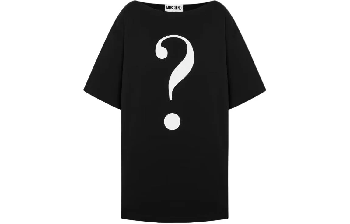 

Детская футболка Question Mark из хлопка MOSCHINO, черный