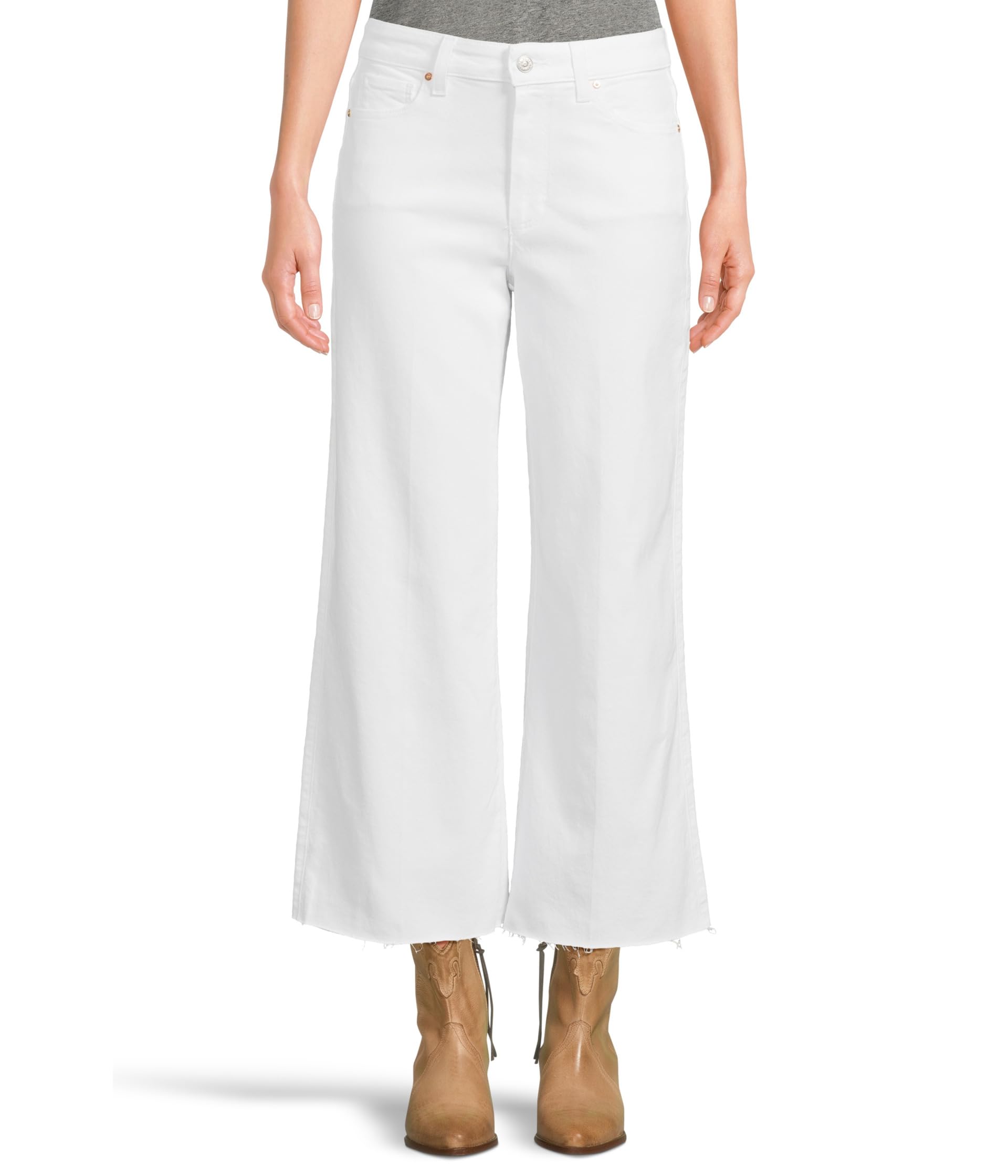 

Джинсы Paige Anessa Raw Hem in Crisp White, цвет Crisp White