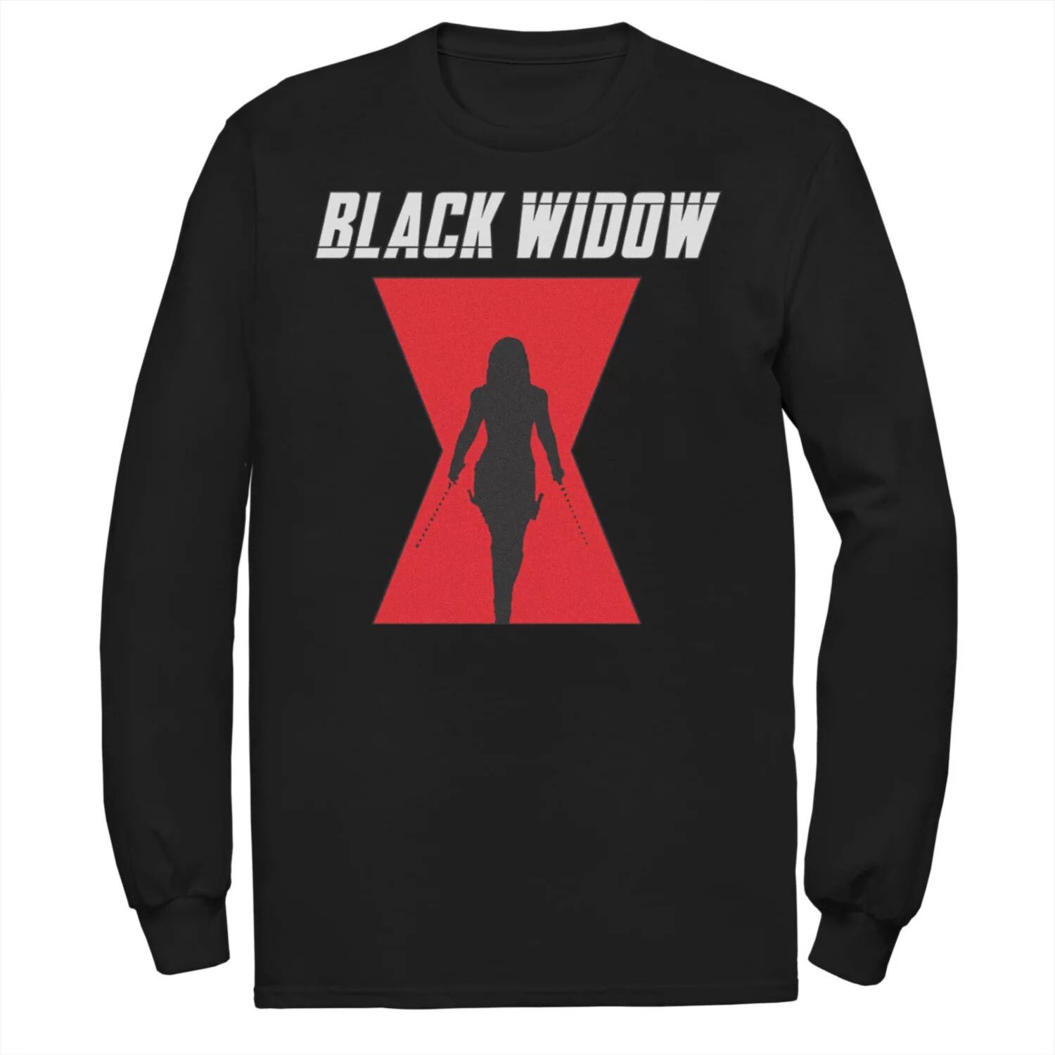 

Мужская футболка с логотипом Marvel Black Widow и силуэтом