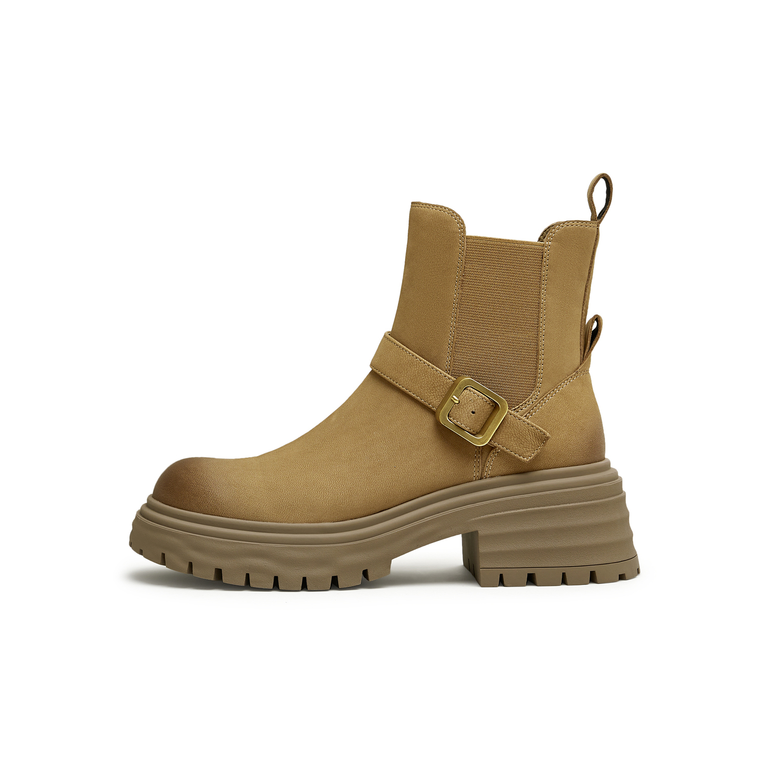 Teenmix Женские короткие челси ботинки цвета хаки, цвет Khaki