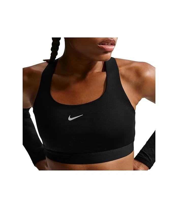 Спортивный бюстгальтер с высокой поддержкой Swift Nike, Black/Silver — фото 4