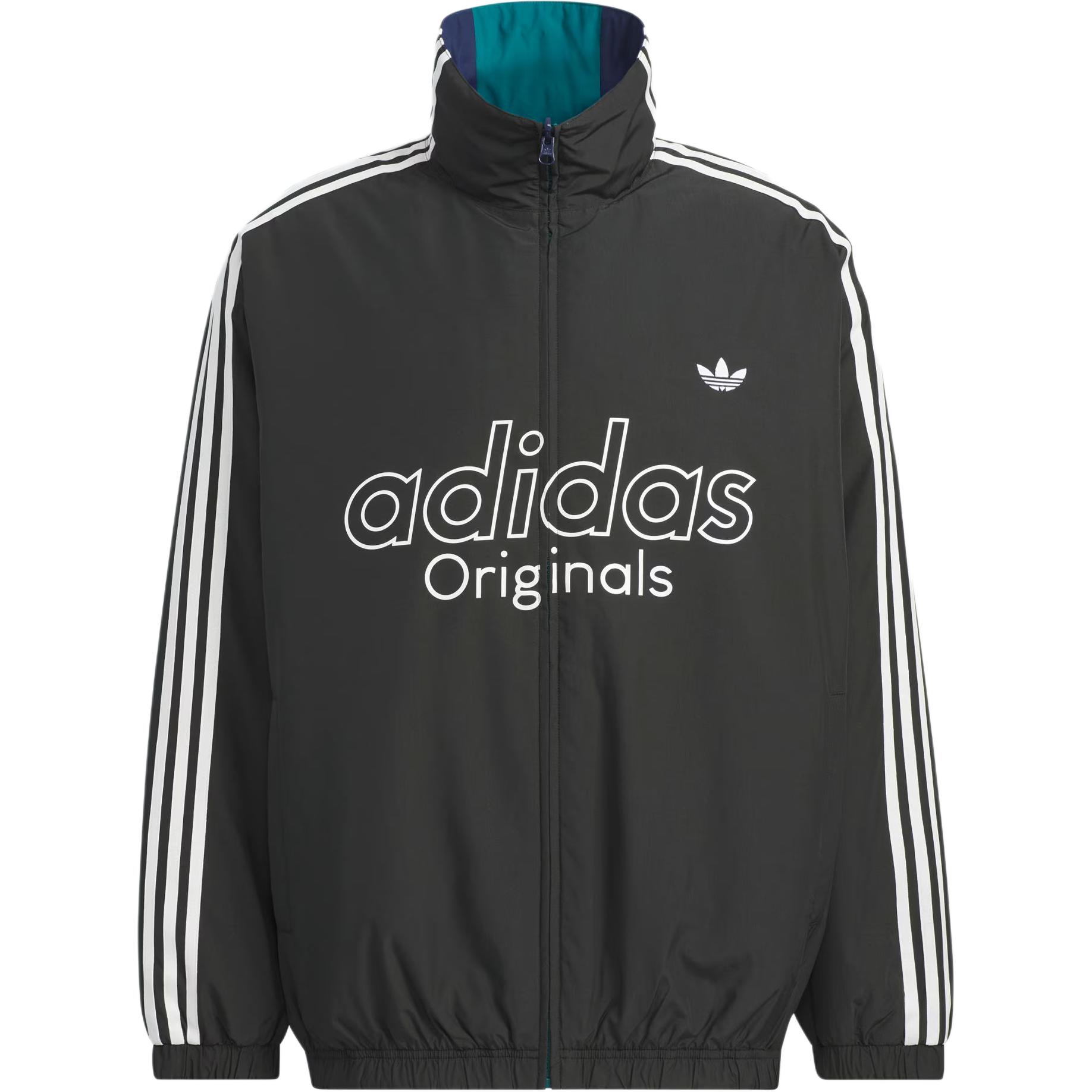 

Куртка пуховик мужская Adidas Originals, черный/темный индиго/зеленый