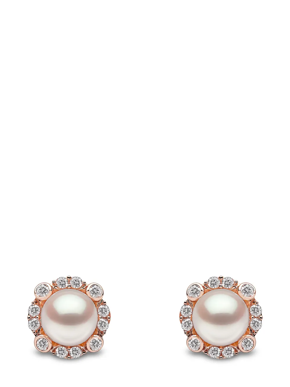 

Серьги Trend из розового золота с жемчугом и бриллиантами Yoko London, розовый