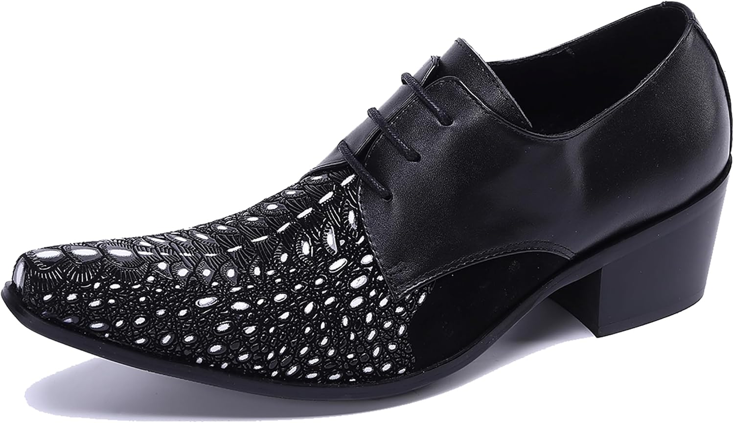 

Мужские туфли Santimon Oxford из натуральной кожи с заостренным носком, шнуровкой, удобные, стильные, повседневные, черный