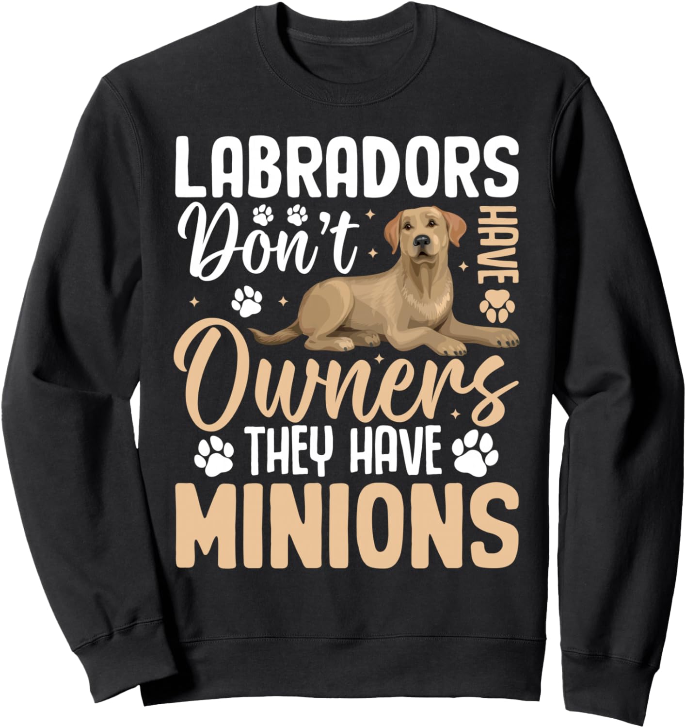 

Толстовка У лабрадоров нет хозяев, у них есть дрессировщик миньонов Labrador Retriever Dog Gifts For Dog Lovers, черный