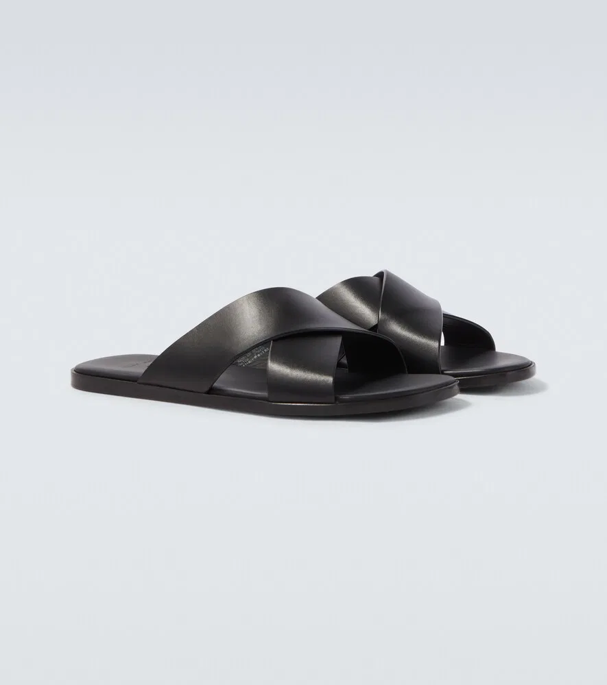 Кожаные слайды Magnanni, черный