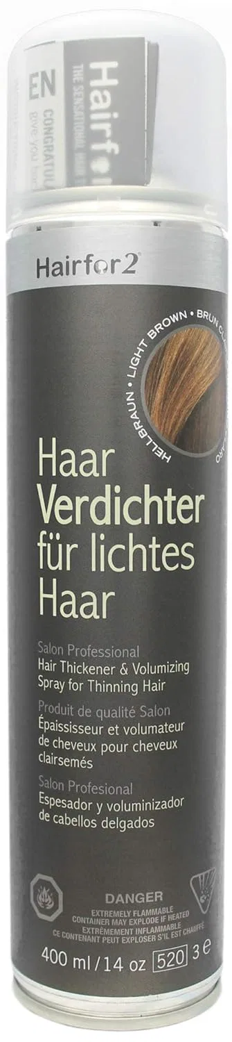 Загуститель для волос HAIRFOR2, светло-коричневый, 13.5 унций Hairfor 2