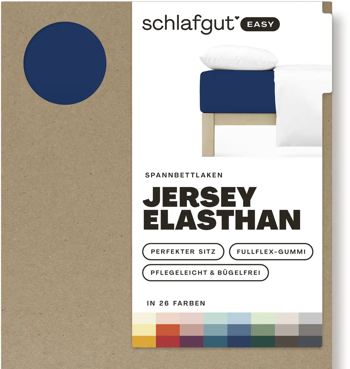 

Простыня Schlafgut "EASY Jersey Elastane", СДЕЛАНО В ЗЕЛЕНОМ цвете от OEKO-TEX 140-160х200-220 см, 1 шт., синий