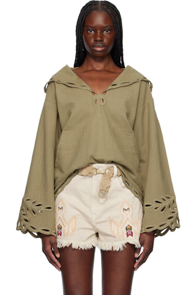 

Рубашка Solvi цвета хаки Isabel Marant Etoile