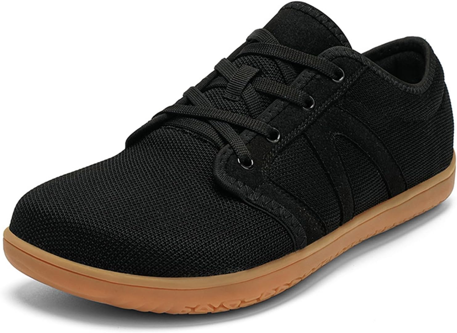 

Мужские широкие минималистичные кеды из холщовой ткани, Плоская подошва, Удобные и дышащие повседневные кроссовки для ходьбы Abborora, черный