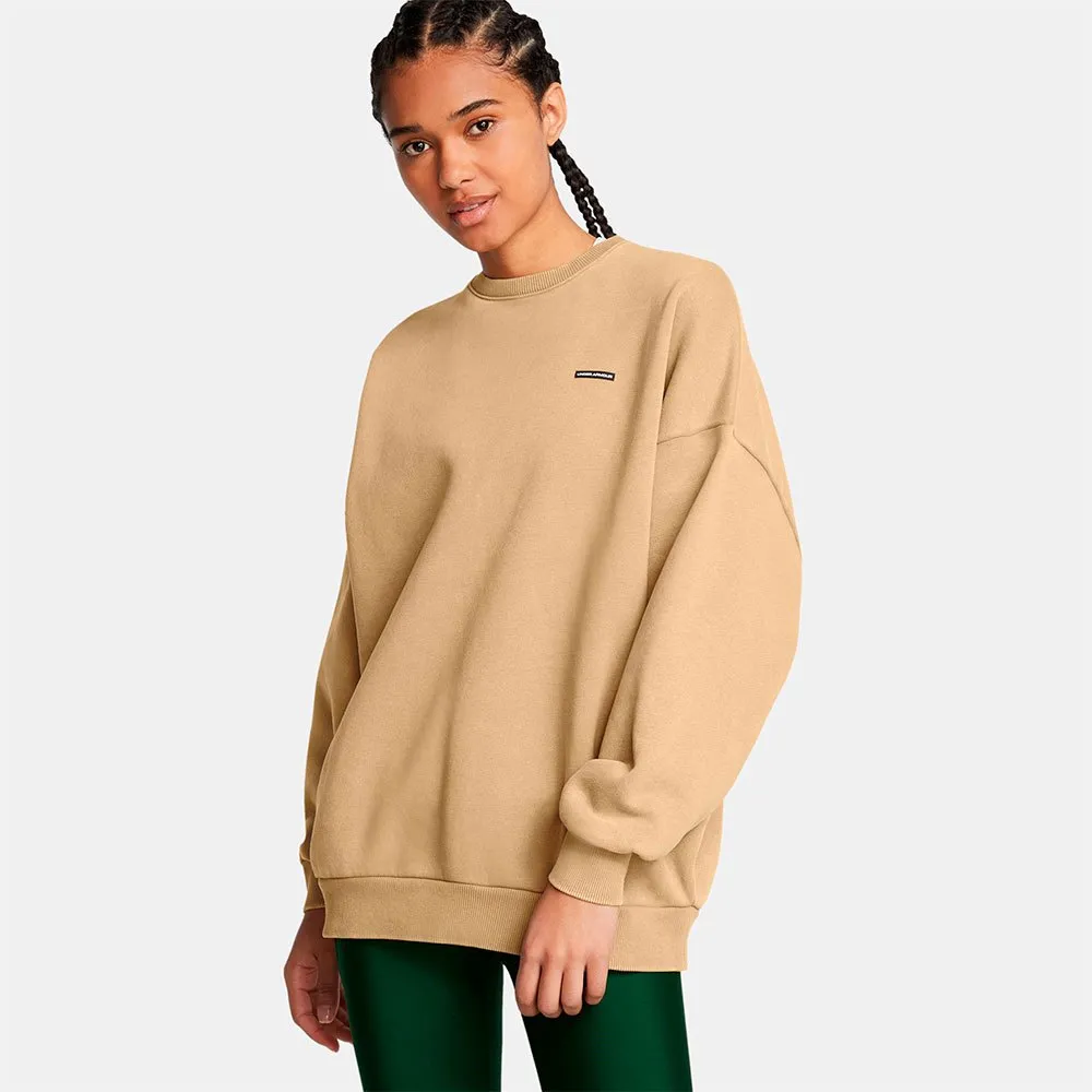 

Толстовка Under Armour Icon Heavyweight Fleece Oversized, бежевый