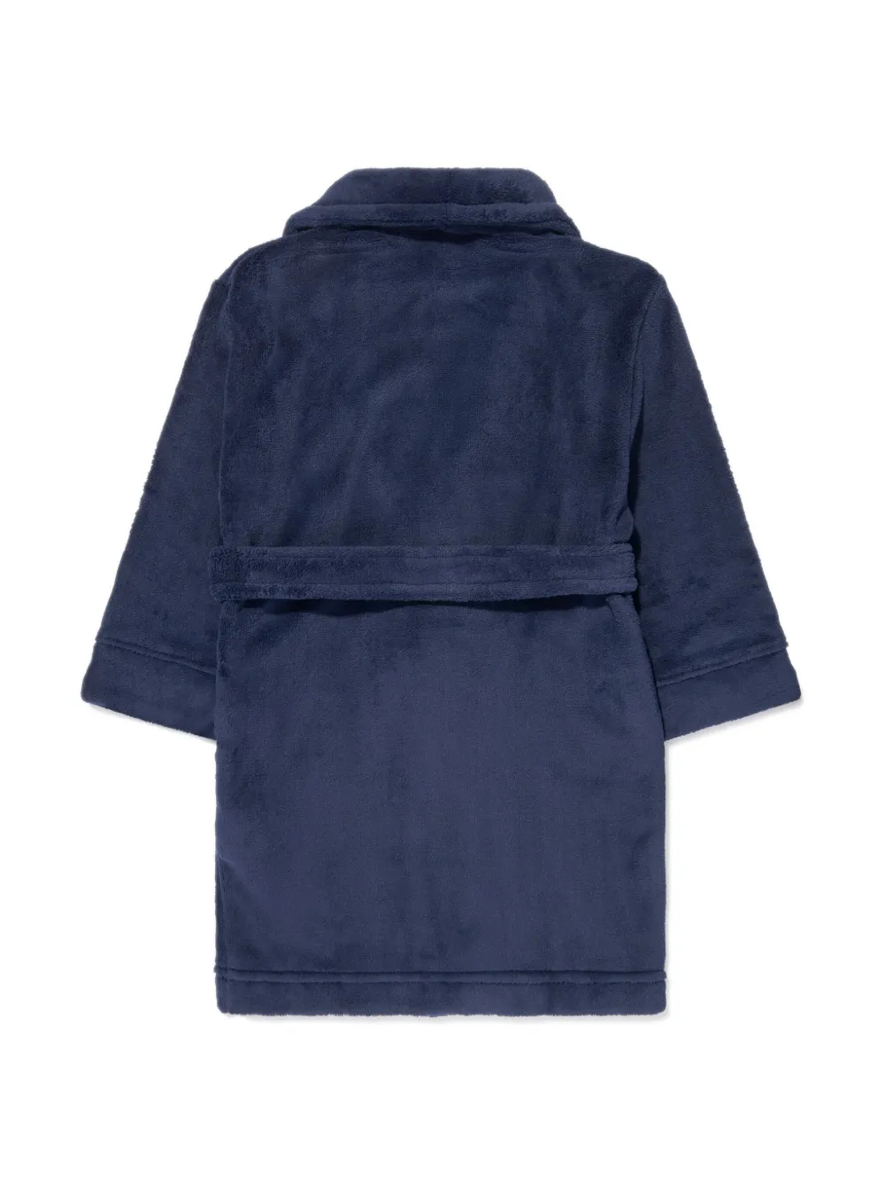 Махровый халат с нашивкой Polo Bear Polo Ralph Lauren Kids, синий — фото 2
