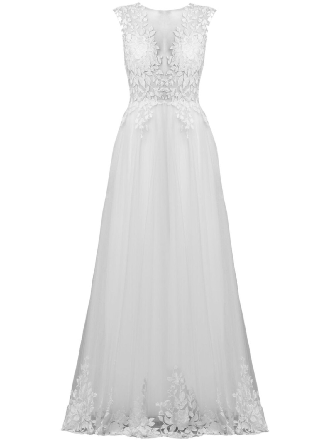 

Платье Hastings с вышивкой Tadashi Shoji, белый