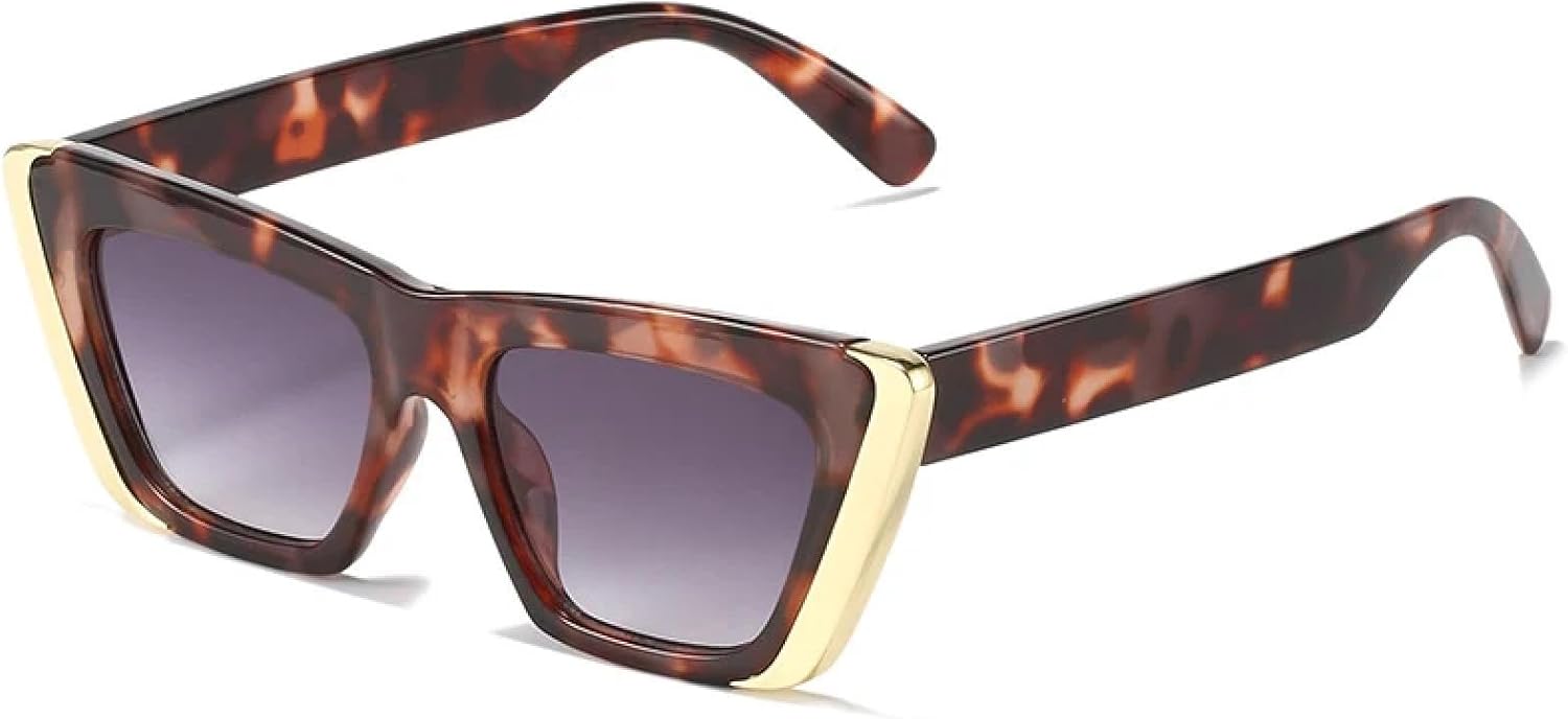 

Модные солнцезащитные очки «кошачий глаз» для женщин, прозрачные градиентные очки, защита от УФ-излучения UV400, ретро-очки для мужчин, контрастные цветные солнцезащитные очки WNCKSQ, Pattern Gray