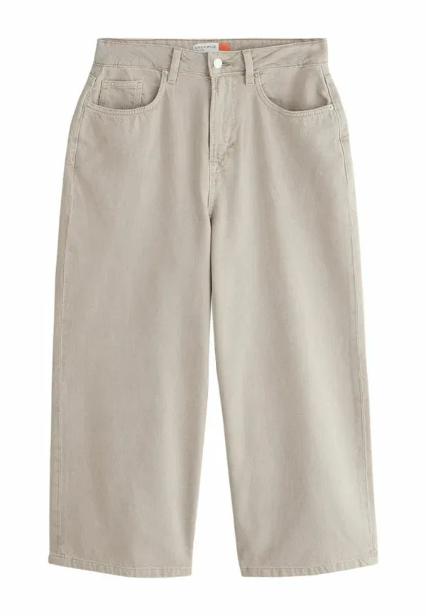 Джинсы Regular fit wide leg cropped, Next, нейтральный