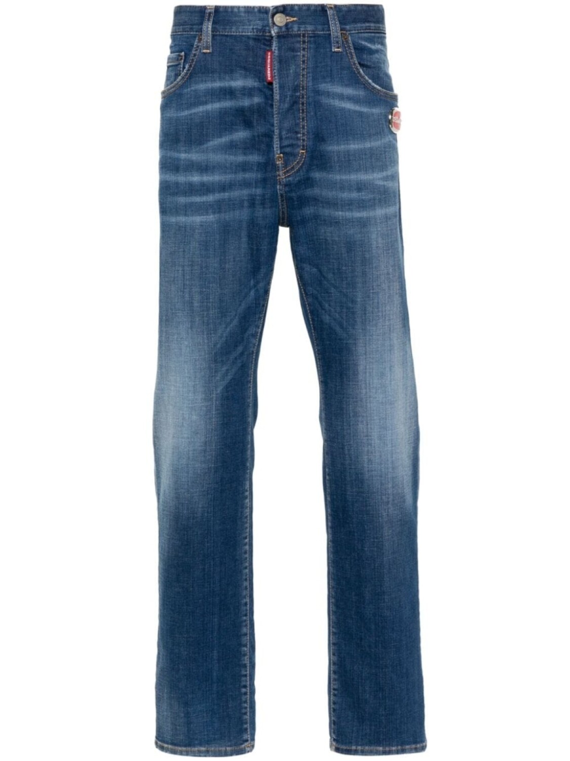 

Dsquared2 узкие джинсы с логотипом, синий