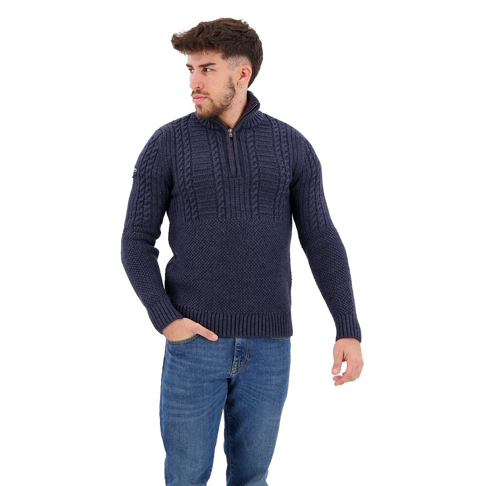 

Свитер Superdry Vintage Jacob Henley Half Zip, синий