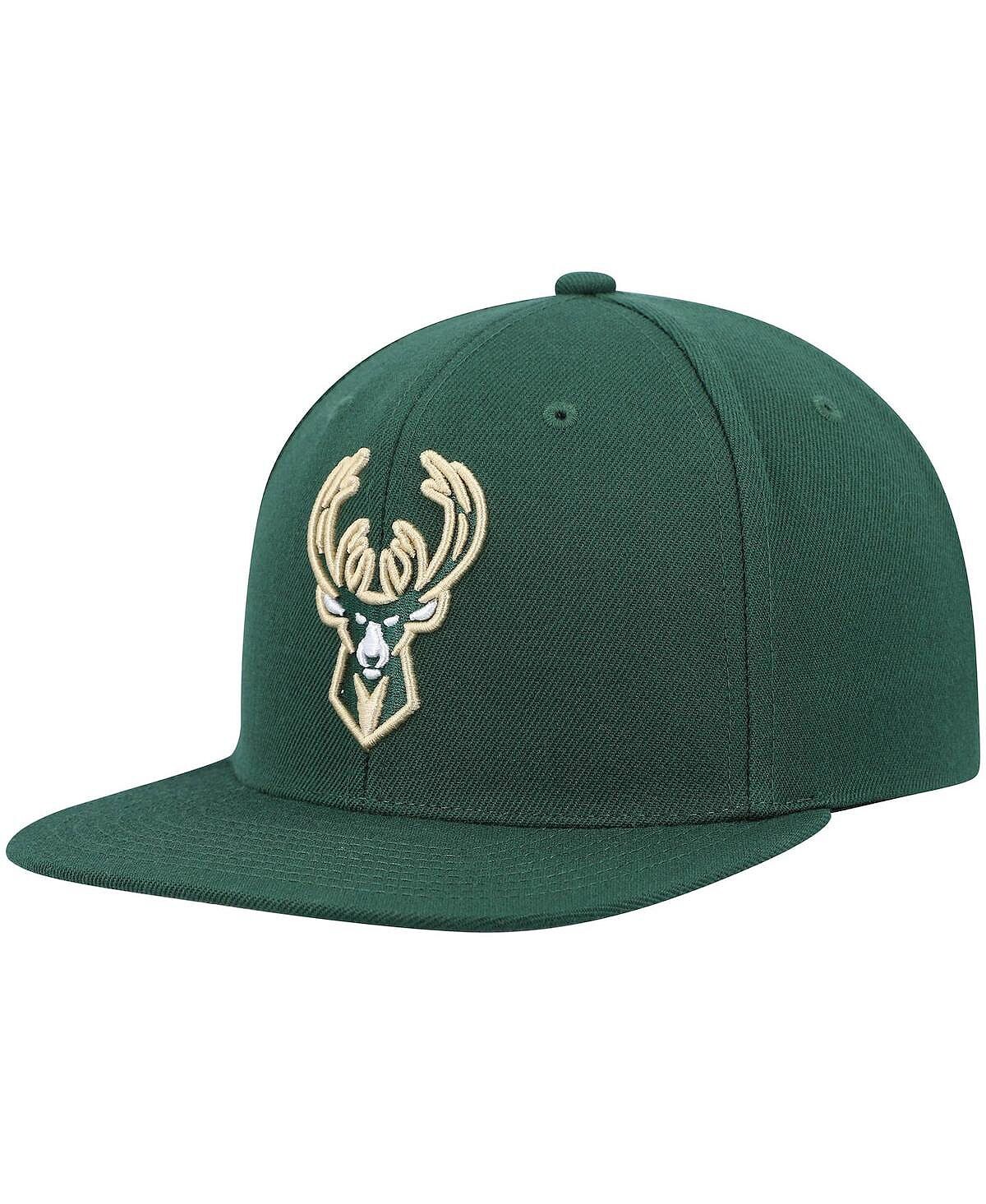 

Мужская кепка Hunter Green Milwaukee Bucks Ground 2.0 Snapback Mitchell & Ness