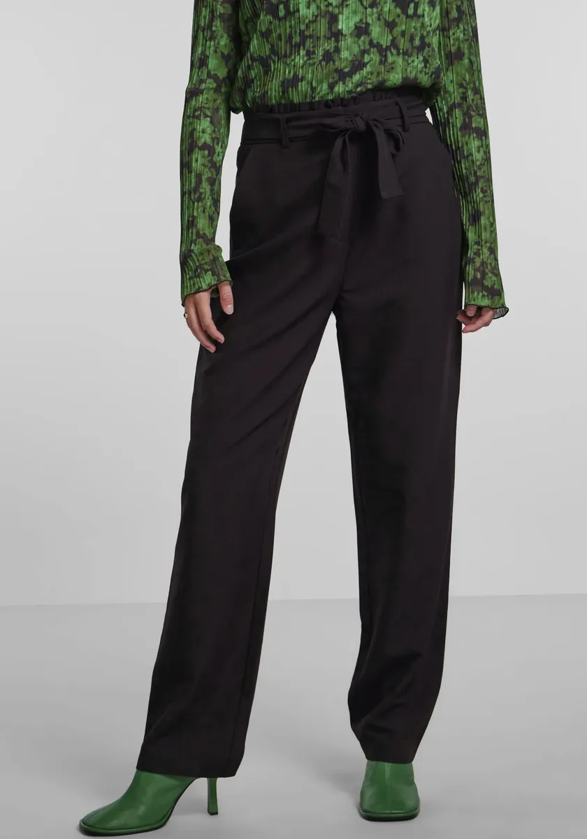 

Штаны из бумажного пакета "PCBOSELLA HW PAPERBAG STRAIGHT PANTS NOOS" Pieces, черный