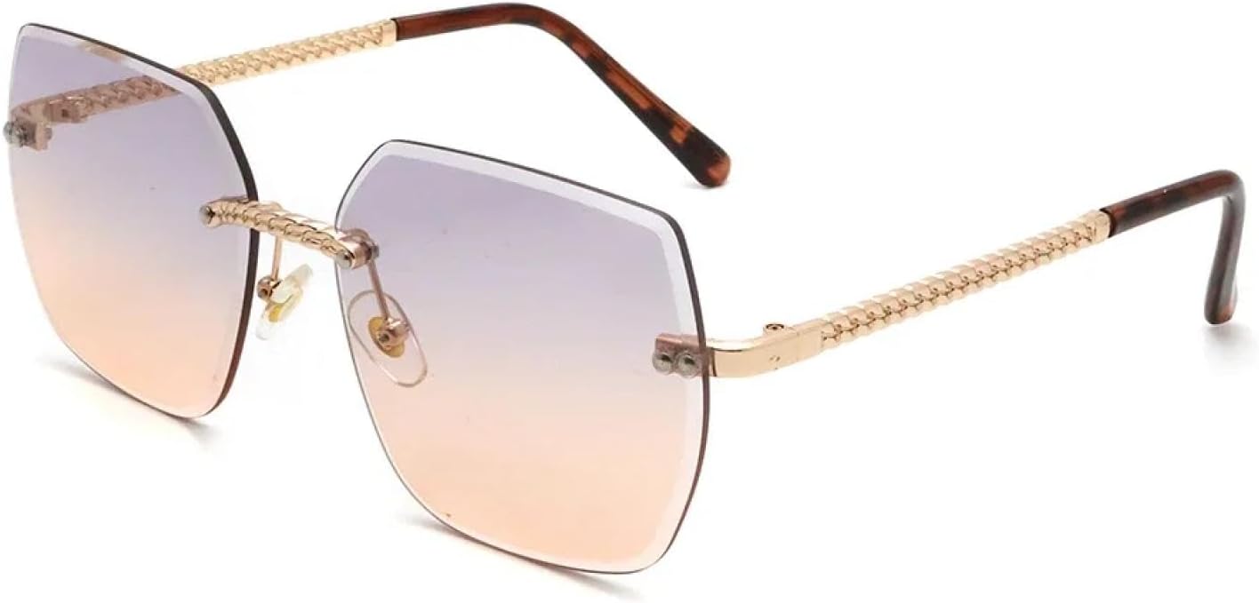 

Солнцезащитные очки с защитой от УФ-излучения UV400 | Большие без оправы | Для женщин и мужчин | Для занятий спортом на открытом воздухе и вождения DSVIGF, Grey-orange