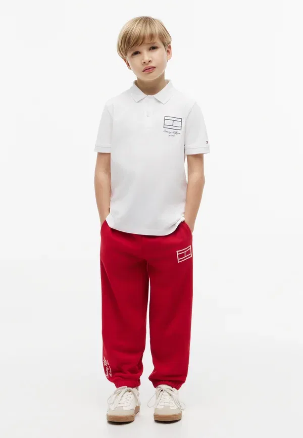 Футболка-поло с вышитым флагом Tommy Hilfiger, белый — фото 2