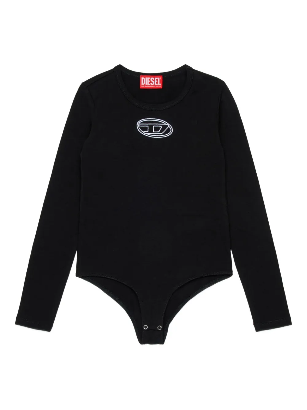 

Боди Balat Oval D с вышитым логотипом Diesel Kids, черный