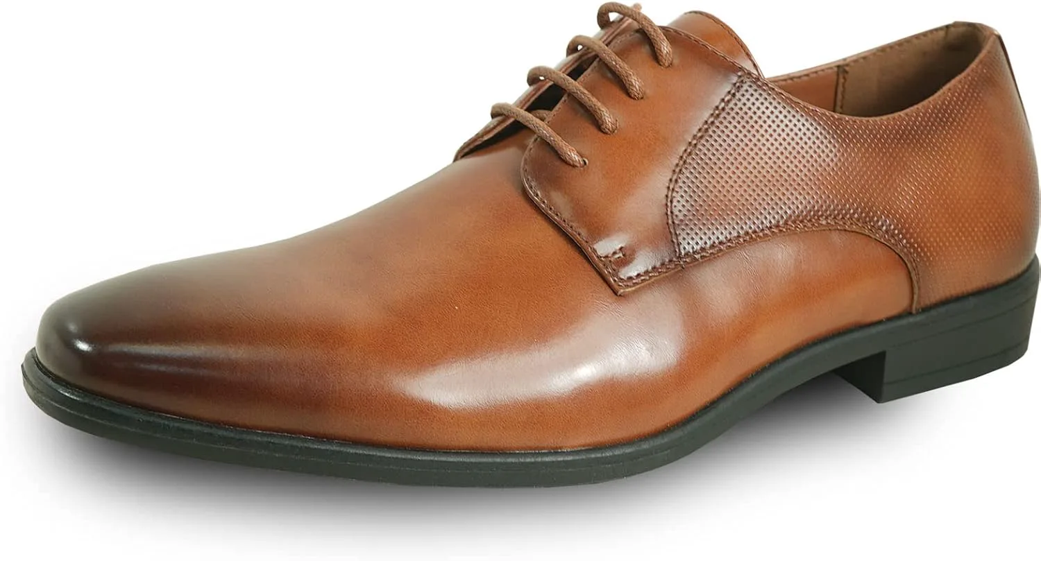 

Браво! Мужские классические оксфорды Dress Shoe King с шнуровкой, с гладким носком, на мыске или с крылом, из кожи, средняя и широкая полнота, размеры от 6 до 18, черные, коричневые, коньячные, синие, фиолетовые, красные Bravo!