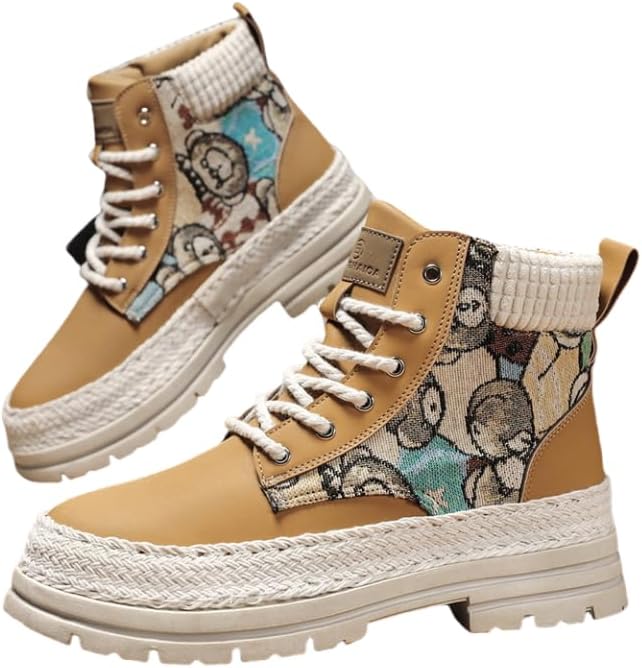 

Мужские высокие ботинки Hhhchpm Classic из искусственной кожи PU - удобные и прочные походные туфли для активного отдыха на свежем воздухе, коричневый