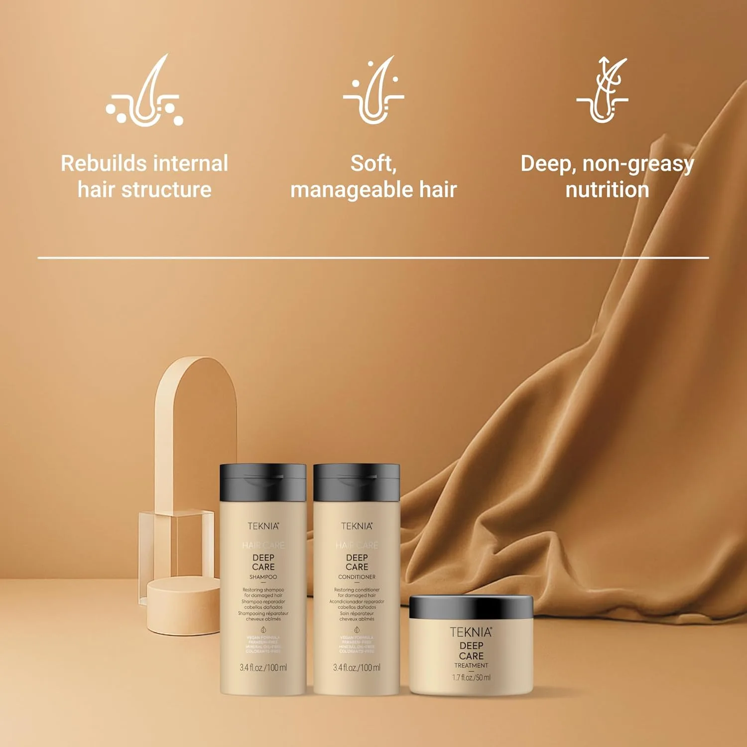 Дорожный набор Lakmé Teknia Deep Care - шампунь, кондиционер и средство для глубокого ухода объемом 3,4 унции. — фото 3
