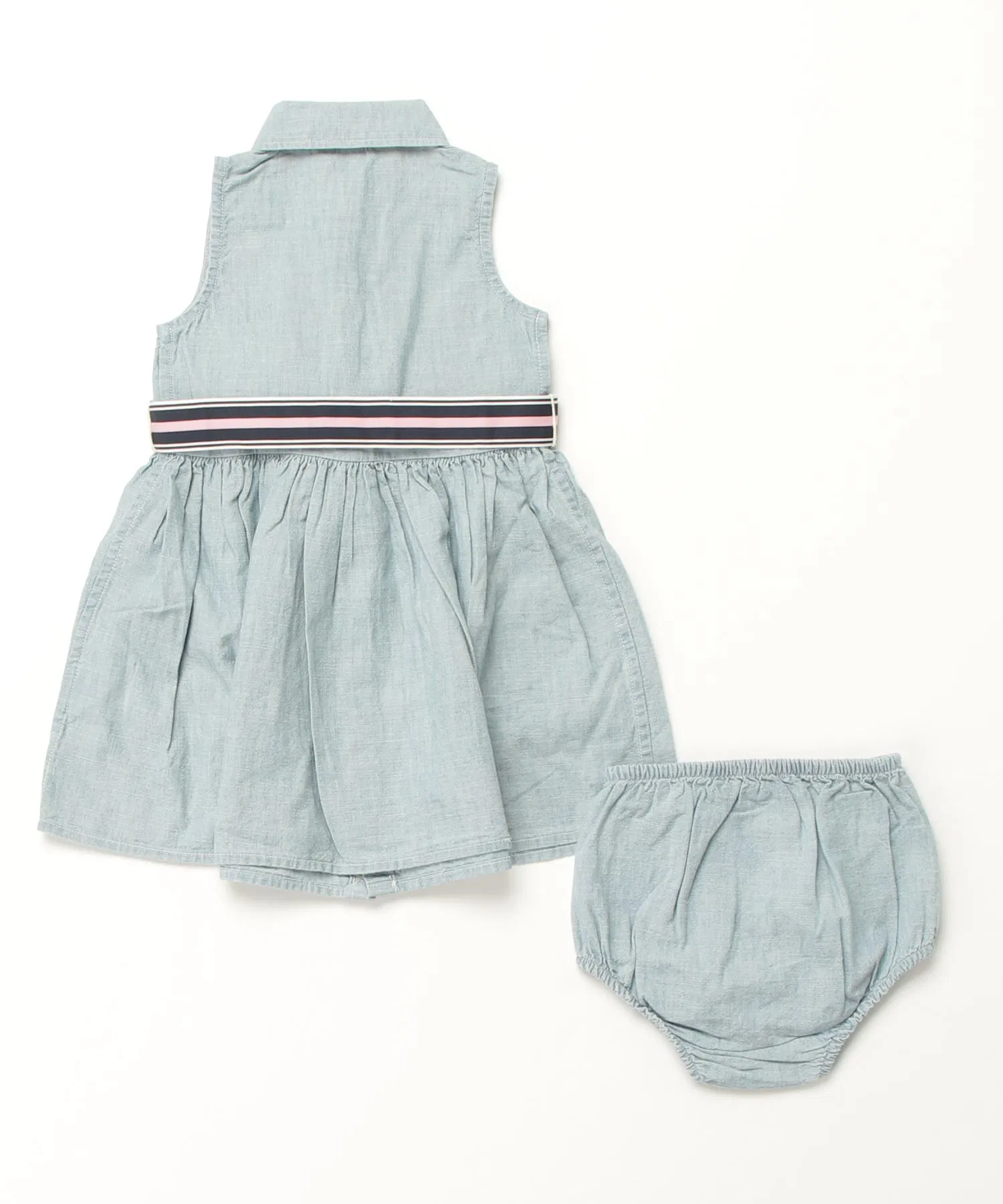 Детское платье-рубашка POLO RALPH LAUREN CHILDRENSWEAR с поясом — фото 4