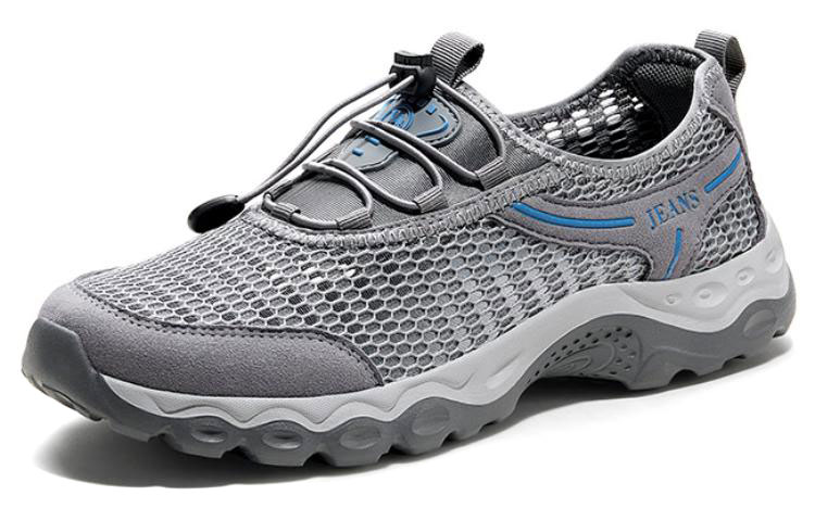 

Скользоустойчивые, износостойкие, дышащие, легкие мужские низкие кроссовки для бега CAMEL, темно-серый/королевский синий