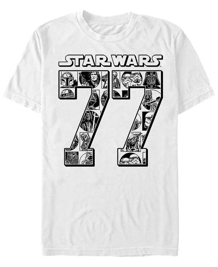 

Мужская классическая комическая футболка Star Wars Since 77 с коротким рукавом Fifth Sun, белый