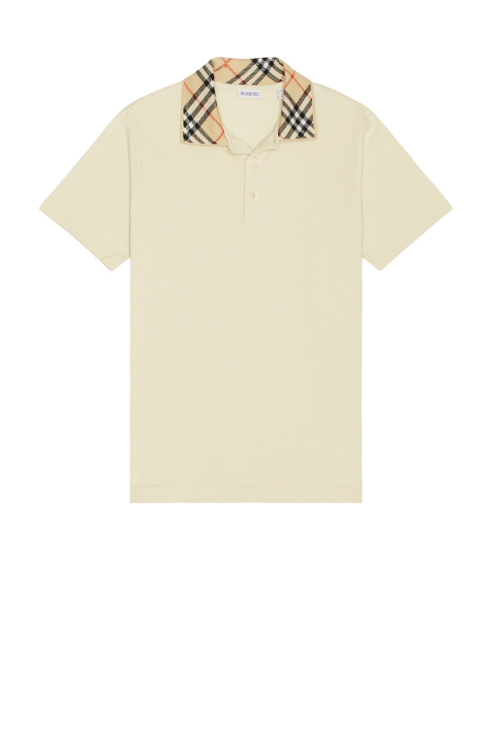 

Поло с клетчатым воротником Burberry, Nutmeg