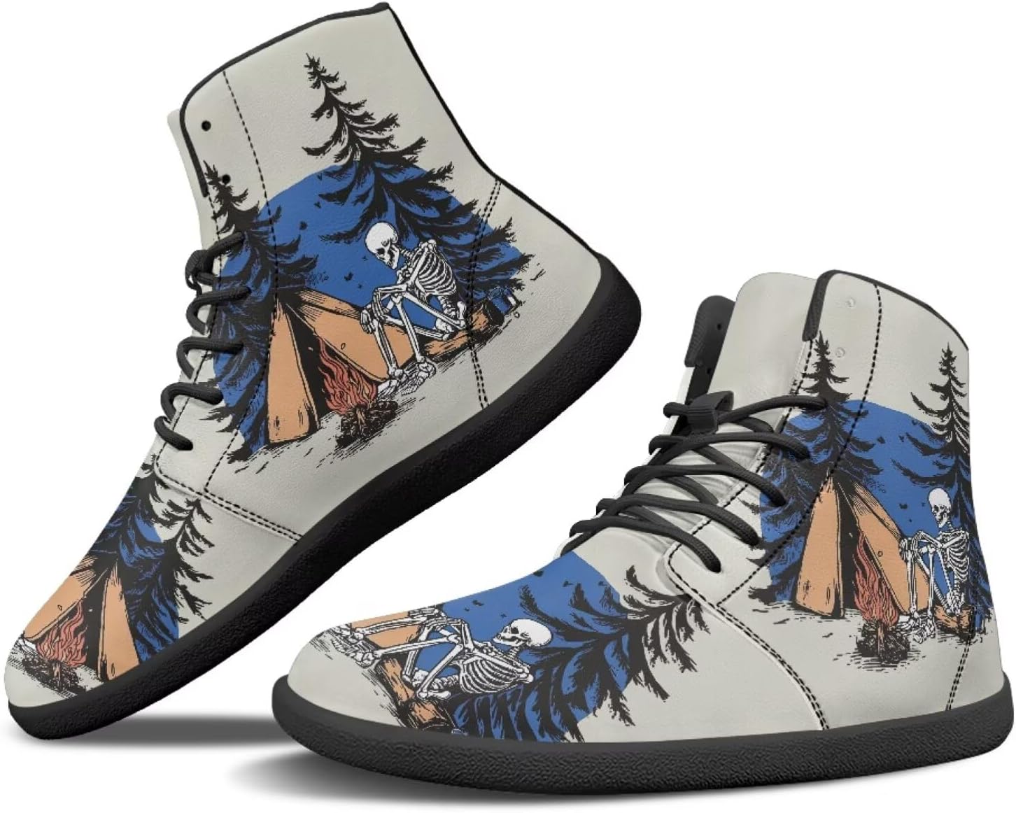 

Охотничьи ботинки Binienty Barefoot для мужчин и женщин, водонепроницаемые, из искусственной кожи, высокие, с поддержкой лодыжки, спортивная обувь, Skeleton Camping