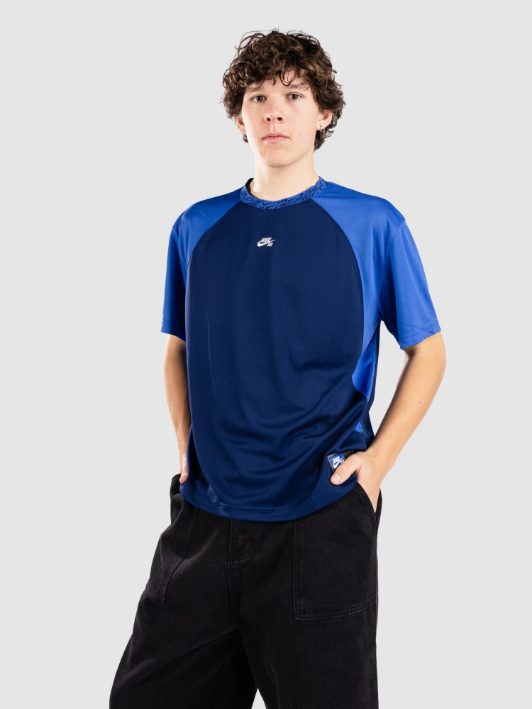 Футболка Nike SB Df Knit Jrsy T-Shirt, blue void/game royal/whit — фото 4