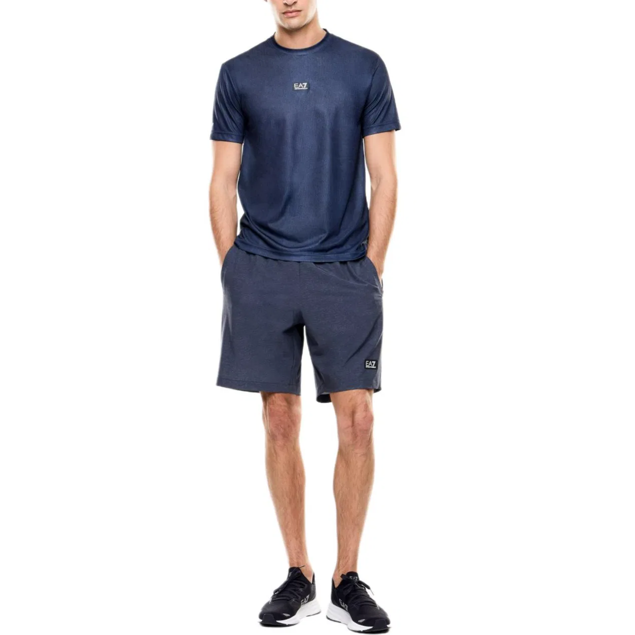 Футболка EA7 Emporio Armani мужская синяя — фото 3