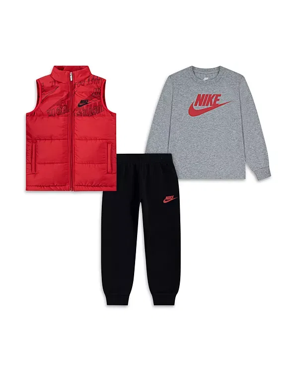 Детский комплект для мальчиков с принтом Nike, черный