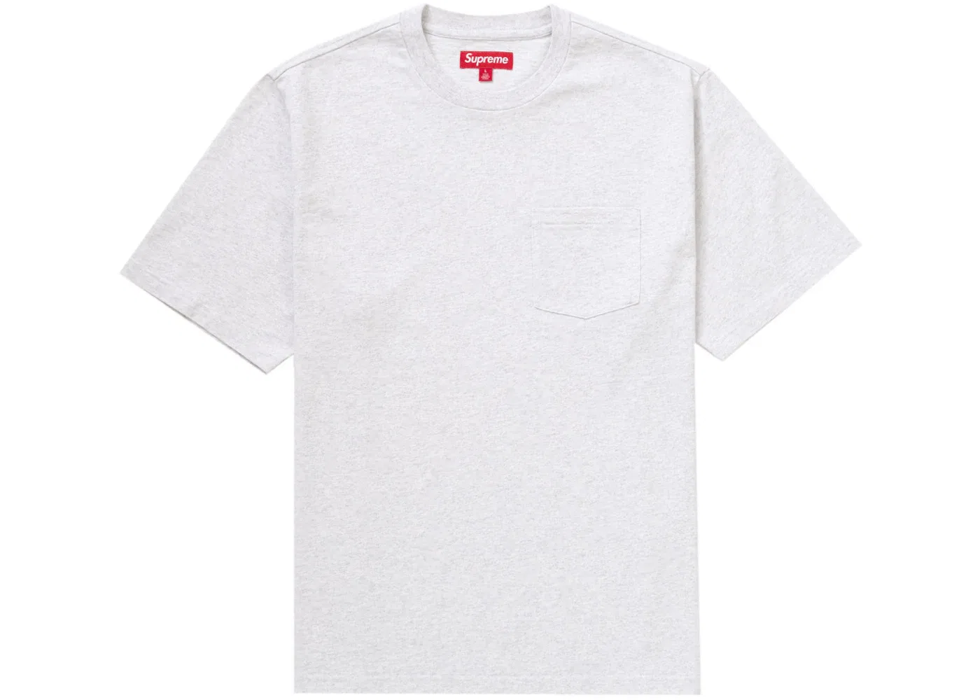 Мужская футболка с нагрудным карманом Supreme Tee (SS24), Ash Grey