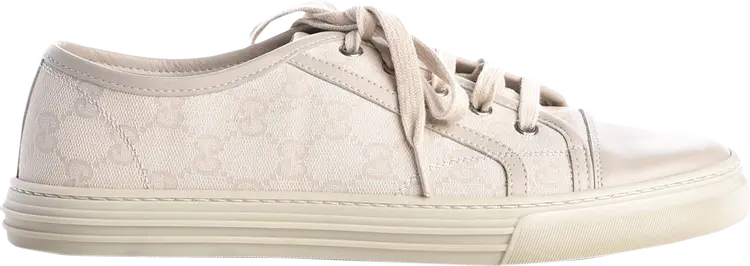 Кроссовки Gucci Wmns GG Low Cotton Washed - White, белый