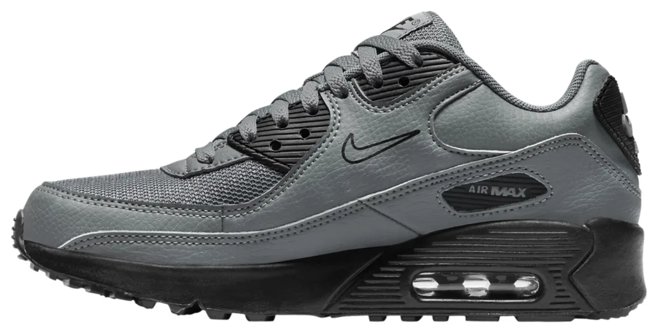 Кроссовки для мальчиков Air Max 90 NN Nike, цвет Black/Smoke Grey/Bright Mandarin — фото 3