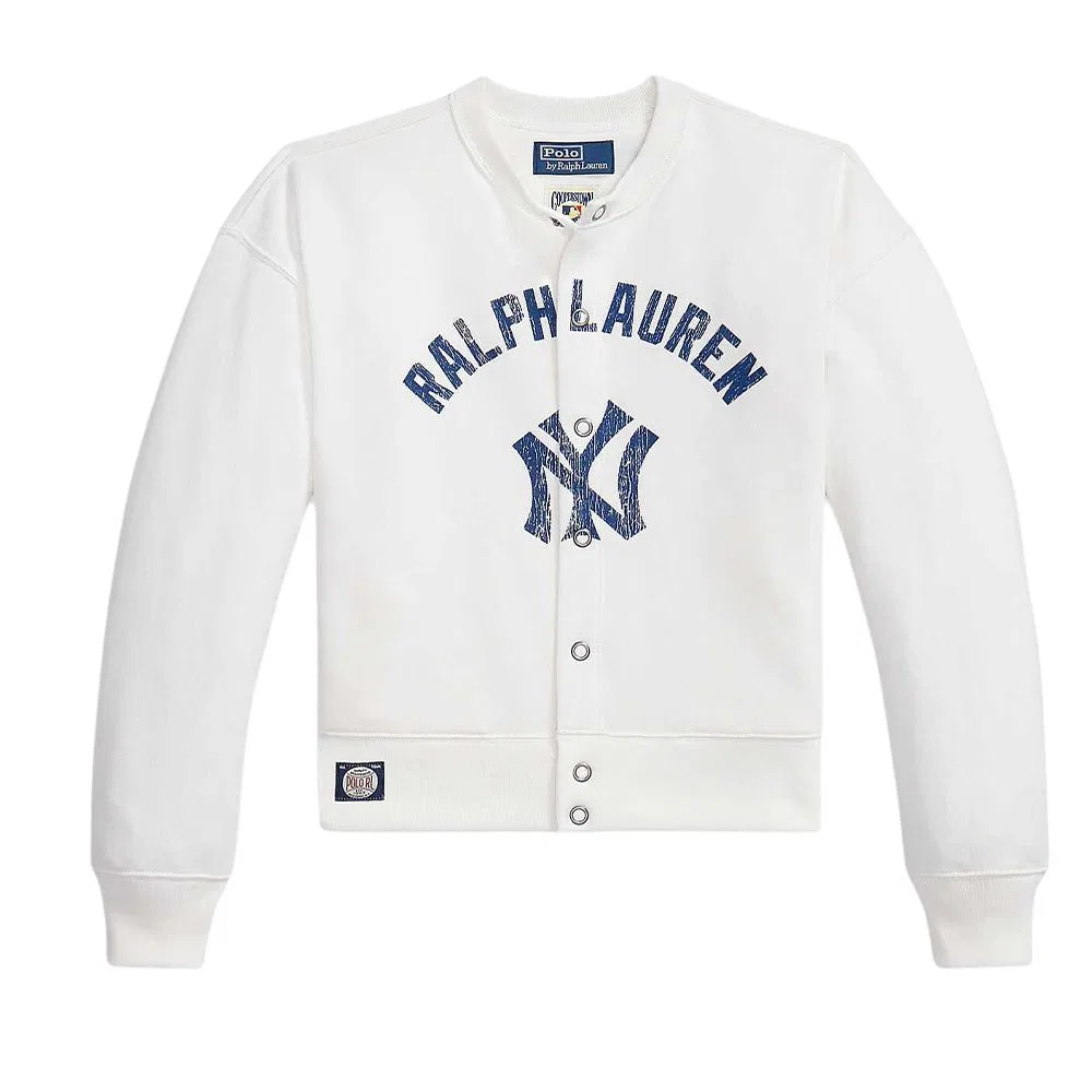 Женская бейсбольная куртка Polo Ralph Lauren, Washed White