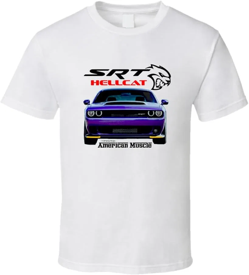 Мужская футболка с принтом Hellcat SRT Challenger, White