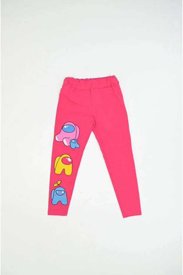 Детские леггинсы для девочек с принтом Baby Slon Kids Clup, Fuchsia