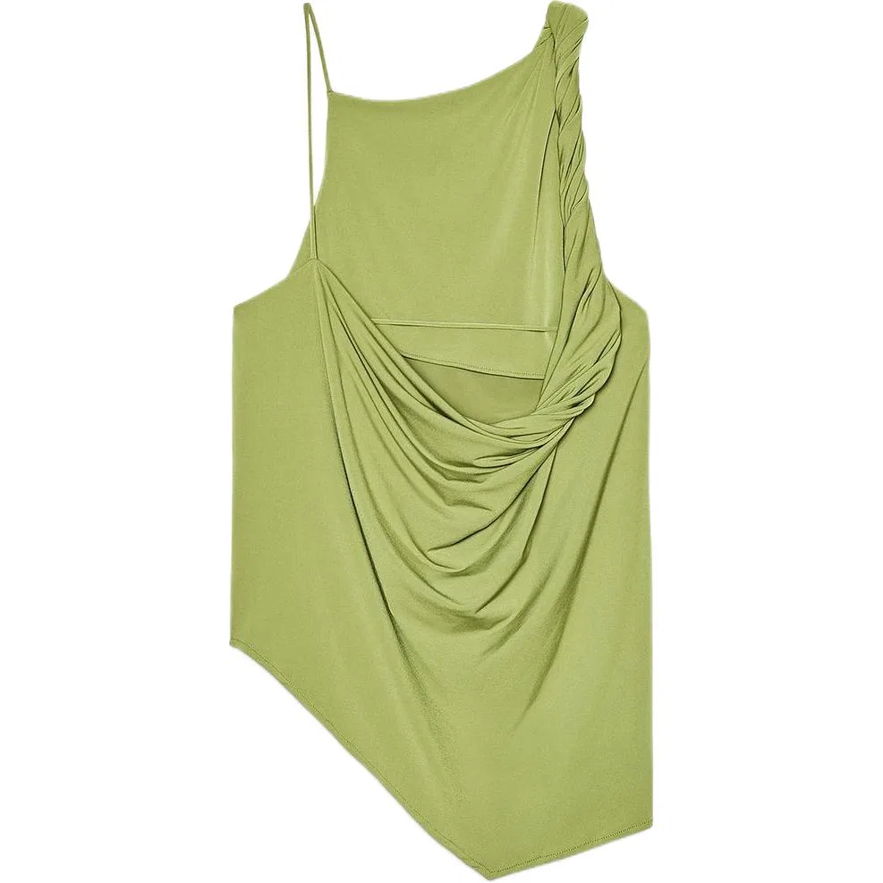 Женский топ с принтом Tank ZARA, Green — фото 3