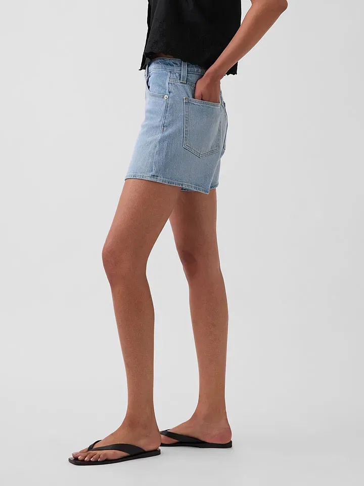 Женские джинсовые шорты High Waist GAP, Light Blue — фото 2