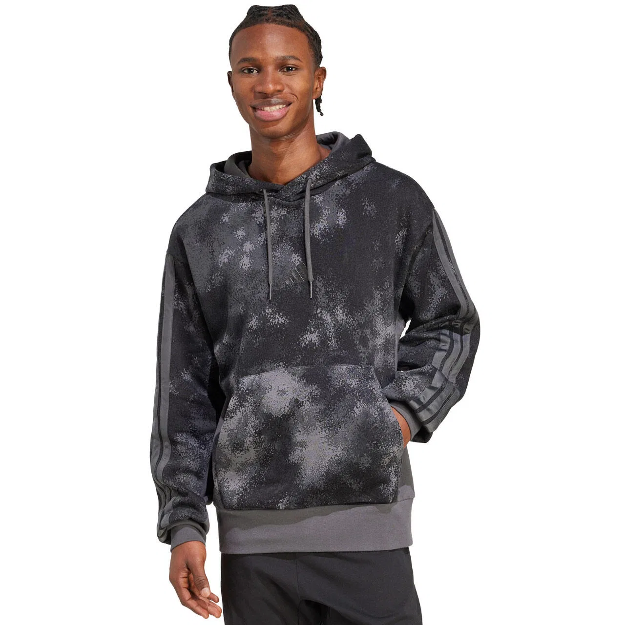 Мужское худи с принтом Sea AOP Adidas, Grey