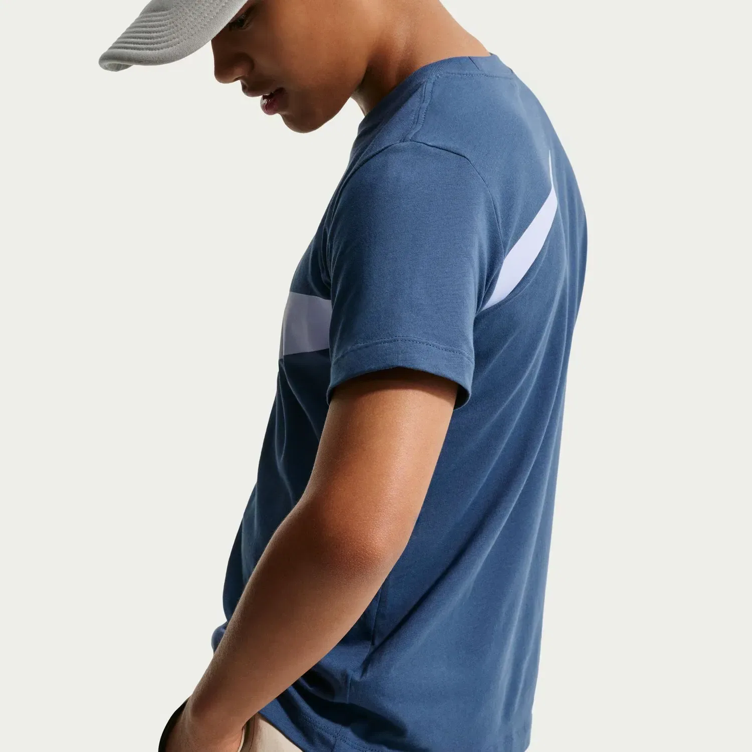 Детская футболка для мальчиков хлопковая Nike, Azul Marino — фото 4
