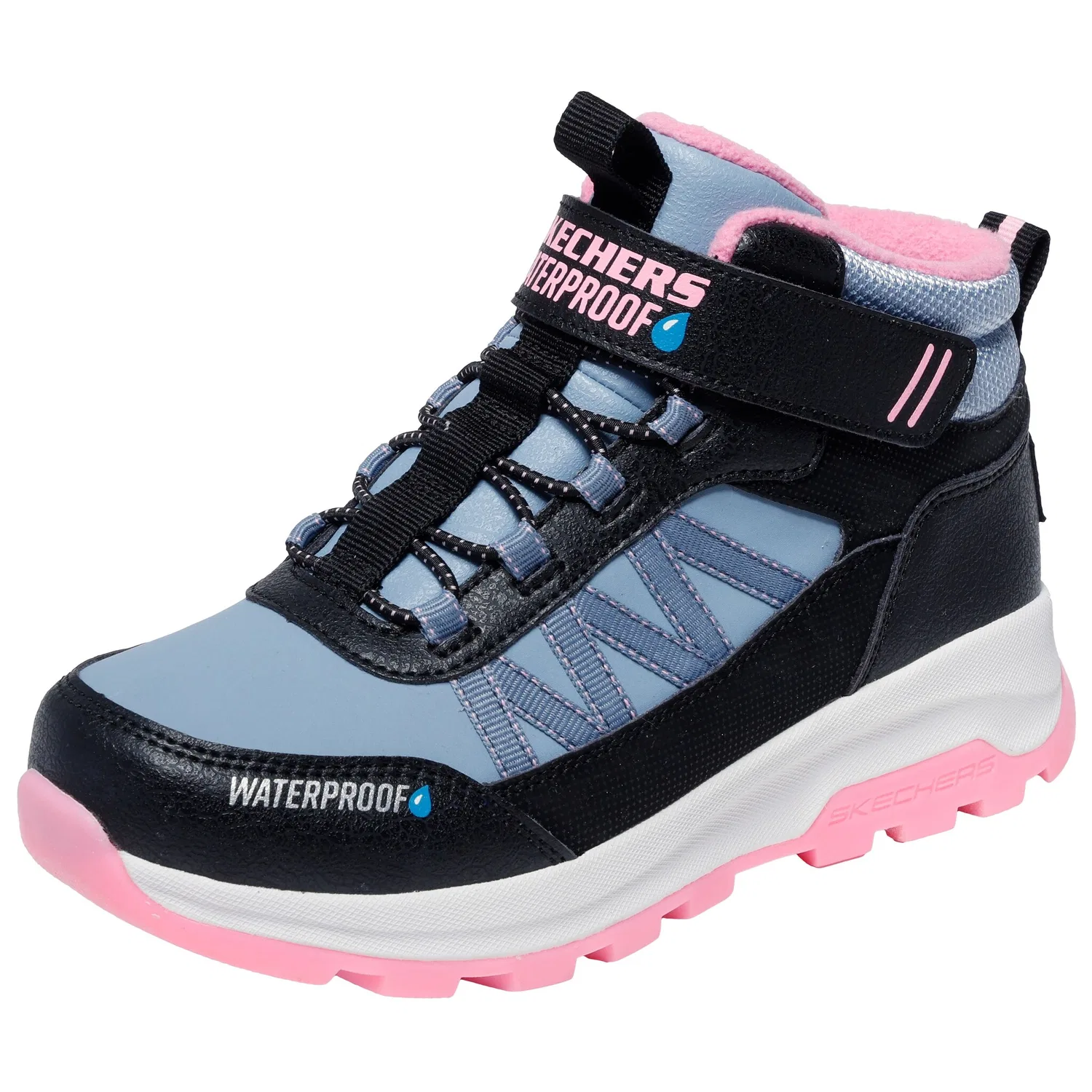 Детские зимние ботинки с водозащитой Storm Blazer Skechers, Black-Pink