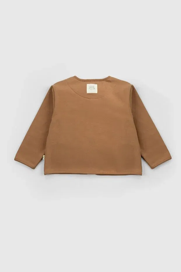 Детская куртка для девочек хлопковое Little Gusto, Brown — фото 3
